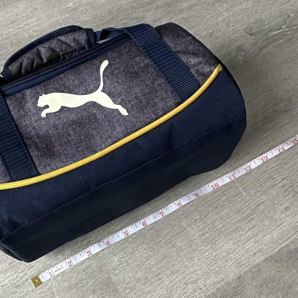 Puma Unisex Navy and Gray Mini Barrel Bag - Picture 5 of 9
